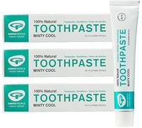 Green People Minty Cool Toothpaste Bundle, 3x50ml | 100% Natural Mint, Fluoride and SLS Free, For Sensitive Gums, Organic Mint Toothpaste, Vegan