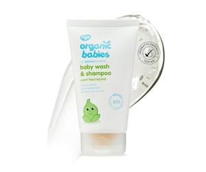Green People Organic Babies Baby Wash & Shampoo, Fragrance Free, 150ml | Organic Baby Wash and Shampoo, A Gentle 3-in-1 Baby Wash, Aloe Vera, Chamomile and Yucca, Vegan, Organic and Cruelty Free