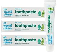 Green People Organic Children Spearmint & Aloe Vera Toothpaste, 3x50ml