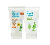 Green People Organic Children Sun Cream SPF30 + After Sun Bundle 2x150ml | Natural, Organic Sunscreen for Kids | Eczema Friendly, Sensitive Skin, Prickly Heat | Easy to Apply | Babies 6m+, Children