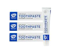 Green People Peppermint and Aloe Vera Toothpaste Bundle - Organic, Fluoride Free & SLS Free - for Sensitive Gums, 3X 50ml