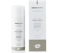 Green People Scent Free Facial SPF15 Sun Cream, 50ml | Suitable for Combination and Sensitive Skin, Paraben Free Sunscreen, Organic, Cruelty Free and Vegan