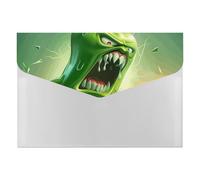 Green Pepper Plays Guitar File Folder, Waterproof Expanding File Folder with 6 Pockets, Durable PP Document Organizer for Office, Home
