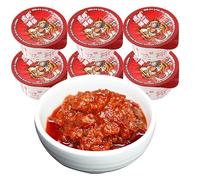 Green pepper sauce,garlic chili sauce,mushroom sauce,seasoning,noodle sauce,convenient table sauce,pickle sauce,Condiments,spicy snacks,Hot pot dipping sauce (Garlic sweet and spicy,6 cans)