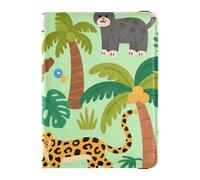 Green Personalized Animal Tree Leather Passport and Vaccine Card Holder Combo for travel Vaccine Case Protector Cover Wallet Passport Holder for men Ultra Slim, Green Personalized animal tree, One