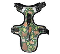 Green Personalized Animal Wild Reflective Dog Personalized for German Shepherd Walking Control Cat Harnesses with Handle chalecos para Perros Medium