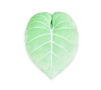 Green Philosophy Co. Philodendron Gloriosum Serene Green Leaf Throw Pillow Decorative Bed Flower Decorative Cute Leaf Shaped Pillow Great Gift fo
