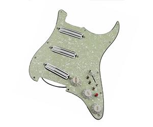 Green Pickguard White Pickup Dual Hot Rail Humbucker Pickup Versatility Pre-wired Pickguard Guitar Replacement Parts