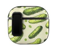 Green Pickles Cucumbers Slim Compatible with Airpods 4 Case Protective Hard Cover Skin
