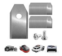Green Piece Robotic Mower Blades (30 Pack) - Stainless Steel - 0.75mm - Compatible with Husqvarna Automower, Gardena, Segway, Navimow, Ecovacs, etc - High-Performance Cutting with Screws Included