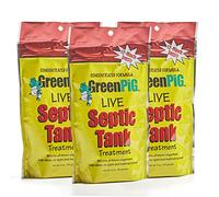Green Pig 54A Live Septic Tank Treatment 3-Year Supply Ultimate Solution in Preventing Expensive Backups, Clogs, or Drain Field Failures with 12-Easy Drop-in and Flush Packets, Supply-12 Count