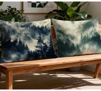 Green Pillowcase Tree Cushion Covers set of 2 Large Pillow Cases 24x32in Rectangle Cushion Covers,2026 New Velvet Duplex Print Sofa Pillows for Winter Autumn Bed Living Room Home Decor Gifts O-170O
