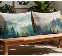 Green Pillowcase Tree Pillow Cases 2 Pack Velvet Cushion Covers 32x40in Oblong Throw Pillow With Lnvisible Zipper,2025 Cushion Covers for Sofa Couch Bedroom Bed Living Room Home Decor O-75O