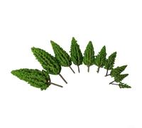 Green Pine Model Trees 1:100 Scale For Train Railroad Diorama Wargame Landscape Scenery Plastic Miniature Decoration 10 Pieces Pack Height 4.8 To 16 Cm Hobby Building Supplies Kit