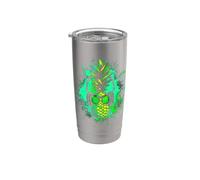 Green Pineapple DJ with Headphones and Sunglasses Ananas Stainless Steel Insulated Tumbler