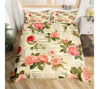 (Green Pink, Single(No Comforter)) Homewish Mandala Bedding,Boho Flower Bed Set for Kids Girls,Rainbow Vintage Floral Duvet Cover Double,Plant Botanical Bed Cover,Bohemian Style