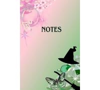 Green & Pink Witch Notebook: 6 x 9 inch | 120 blank lined pages journal | cute magical sparkly notebook for teens, women, children and students