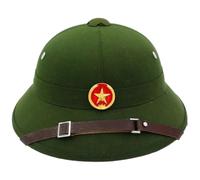 Green Pith Helmet Sun Hat Summer Men Vietnam War Army Hat Dad Boater Bucket Hats Safari Jungle Miners Cap