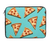Green Pizza Slices Laptop Sleeve 13inch Laptop Protective Case for Women Men Shockproof Computer Cover Portable Notebook Briefcases Computer Carrying Bag Lap Top Protector Compatible with Notebooks