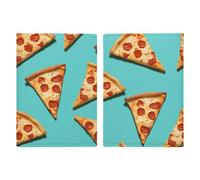 Green Pizza Slices Printed Passport Cover Case Passport Holder For Travel Passport Cards Protector Travel Covers Wallet Case RFID Blocking Leather Card Case for Women Men, Green Pizza Slices,