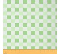 Green Plaid Fabric by The Yard,Patchwork Grid Soft Flannel Polyester Fabric for Sewing Lover,Geometric Grids No Stretch Fabric Crafting Supplies,Watercolor Checkered 1 Yard Pre-Cut,36" L x 59" W