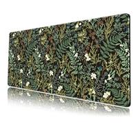 Green Plant Desk Mat Vintage Forest Large Mouse Pad Extended Nature Botanical Aesthetic Desk Pad Cute Floral Gaming Mousepad XL Laptop Keyboard Mouse Mat 31.5"x11.8" Office Desk Decor Gifts