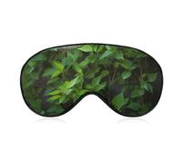 Green Plant Eye Mask, Side Sleeping Mask Light Blindfold Sleeping Mask Nose Pad and Elastic Band for Children Women and Men