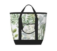 Green Plant Green Fern,Lunch Bags Large Capacity Insulated Tote Bag For Women Men Work Picnic Travel