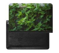 Green Plant Passport Cover Protector Rfid Blocking Passport Holder Id Card Holder Secure Travel Wallet Organizer for Passport Tickets Credit Cards, style, One Size