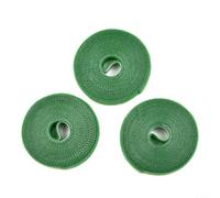 Green Plant Tie Tape 3-Pack 2M Soft Garden Support | Self-gripping design, no knots needed, reusable fastening, cuts easily with scissors, 3-roll value