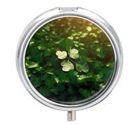 Green Plants Pill Case Pill Box with 3 Compartments