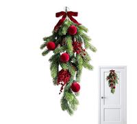 Green Plants Swag 70 cm Realistic Artificial Fir with Red Berries