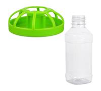 Green Plastic Automatic Water Bowl for Reptiles and Hermit Crabs | Easy Refilling, Simple Installation and Removal, Smooth Surface, PET Habitat Use, Outdoor Setup