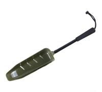 Green Plastic Bait Scoop With Carbon Handle For Boilies, Deep Dish Design With Vent Holes And Non Slip Grip, Large Size(Large + Black Handle)