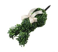 Green Plastic Bunny Shaped Artificial Plant for Easter Spring Decor Suitable for Garden Porch Tabletop and Shelf Use (Style 1)