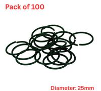Green Plastic Hoop Plant Tie Pack Of 100 - 25mm Diameter