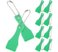 Green Plastic Lottery Scratchers Tool 10pcs Keyring Scraper Set
