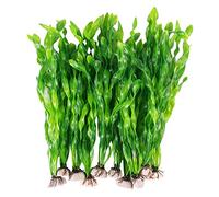 Green Plastic Plants Aquarium 10 PCS Artificial Aquatic Plants Aquarium Plants Plastic Aquarium Water Plants Ornaments Home Fish Tank Ornament for Fish Tanks Aquarium Decorations Safe for All Fish