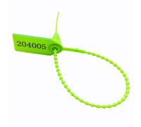 Green Plastic Security Tags Numbered Tamper Proof Seals Self Locking Zip Ties 9.84" Length Pack of 500