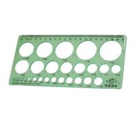 Green Plastic Students Rectangle Shape Drawing Circle Template Ruler Handy and professional