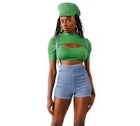 Green Plumber Costume - Women Adult Super Bros Plumber Sexy Cosplay Halloween Costume Outfit (XS/S)