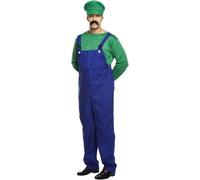 GREEN PLUMBER FANCY DRESS COSTUME FOR ADULTS