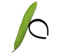 Green Plush Bitter Gourd Headband for Halloween Cosplay