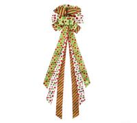 Green Polka Dot Christmas Bow 45x12 Inch Large Tree Green Polka