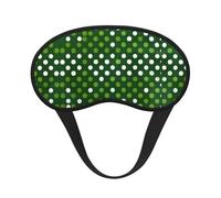 Green Polka Dots Print Blackout Sleep Mask - Side Sleeper Eye Cover, Soft Comfort, Perfect for Travel, Meditation