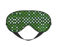 Green Polka Dots Print Soft Eye Mask â€“ Comfortable Sleep, Blocks Light, Full Eye Coverage, Ideal for Travel, Meditation