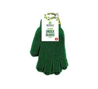 Green Polyester-Cotton Blend with PVC Grip Unisex Gloves (2 Pieces), Large Size - Comfortable Fit & Suitable for Men & Women