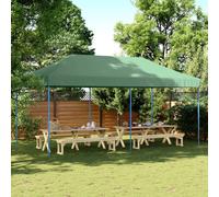 (green, without sidewall) vidaXL Foldable Tent Pop-Up with 4 Side Walls Outdoor Party Tent Garden Gazebo