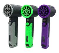 (Green) Portable Electric Air Fighter, Electric Dust Blower, Handheld Rechargeable Stepless Speed Car Violent Blower - Portable Type C Charging Compressed