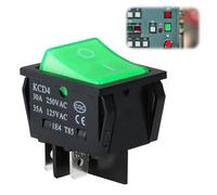 Green Power Switch Turn On/Off Button for Numatic 'Henry' Hoover Hetty James George and Other Hoover Rocker Style Vacuum Premium Spare Electronics Replacement Boat Rocker Switch AC 250V 30A